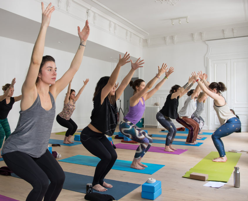 Cours en groupe avec Rose à La Bulle Yoga